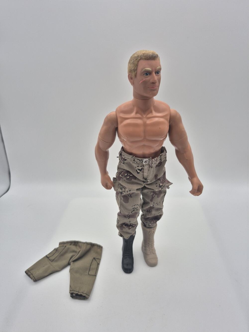 G.I. Joe Desert Storm Duke 12" Action Figure Fuzzy Head 1992 Hasbro